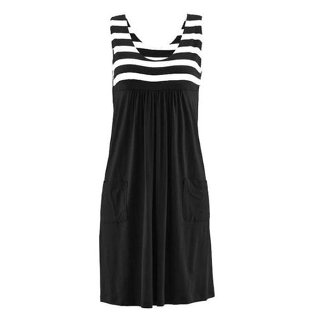 Fashion striped sleeveless dress Size runs 1-2 times Smaller