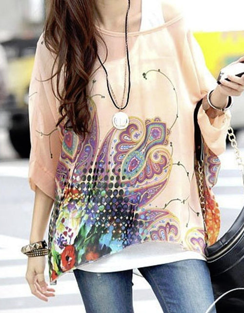 Load image into Gallery viewer, Womens Paisley Print Chiffon Top
