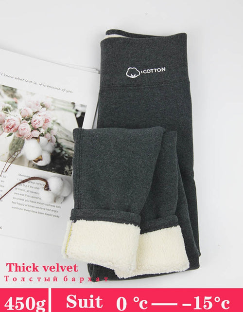 Load image into Gallery viewer, Lamb Cashmere Warm Pants with Fleece Legging Slim Tights
