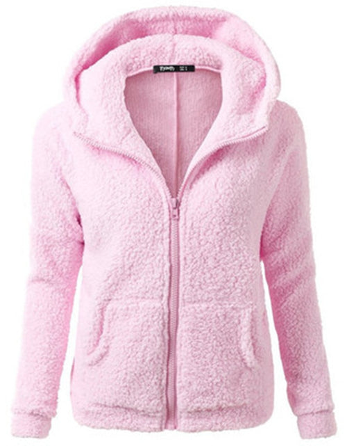 Load image into Gallery viewer, Sweatershirt Zipper Coat Solid Soft Fleece Women Coat
