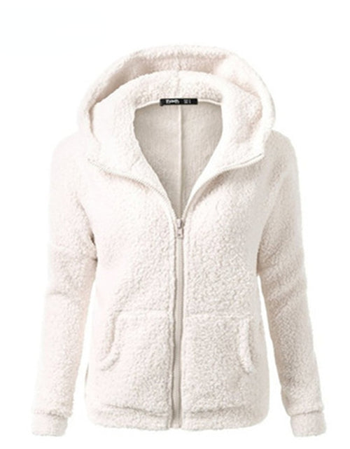 Load image into Gallery viewer, Sweatershirt Zipper Coat Solid Soft Fleece Women Coat
