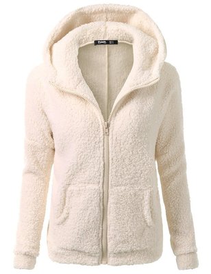 Load image into Gallery viewer, Sweatershirt Zipper Coat Solid Soft Fleece Women Coat
